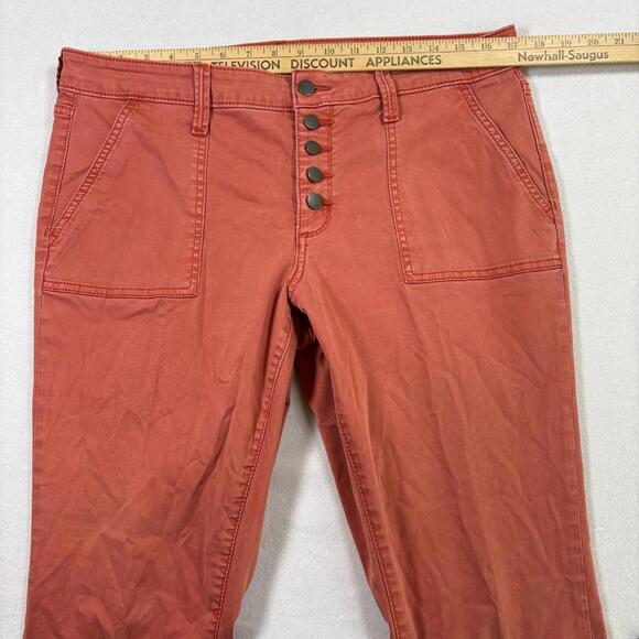 Universal Thread womens jeans 14 32R red mid rise skinny button fly Y2K - Picture 12 of 16